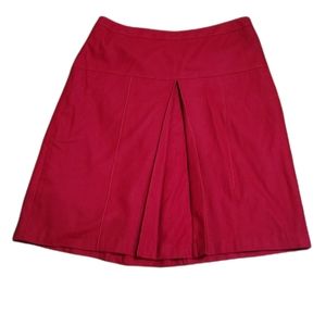 Harve Bernard Red Wool Pleated Skirt size 14